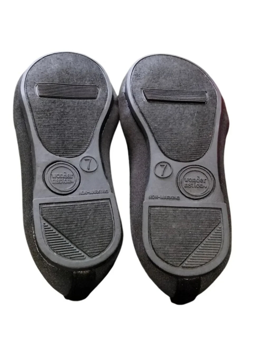 Wonder Nation Infant Size 7 Flats Criss Cross Straps Black Ballet Style Shoes